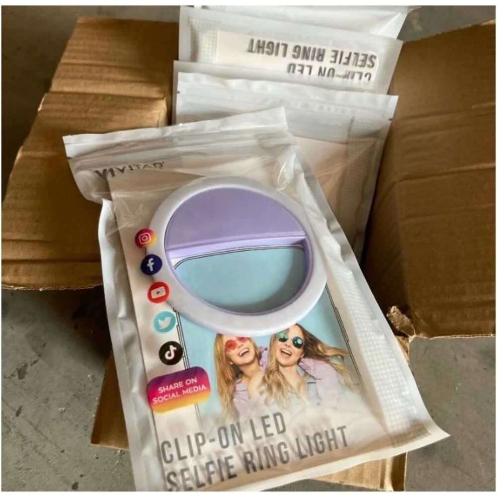Vivitar Clip-On Vlogging Selfie Ring Light and Clip-on LED (12 items total)